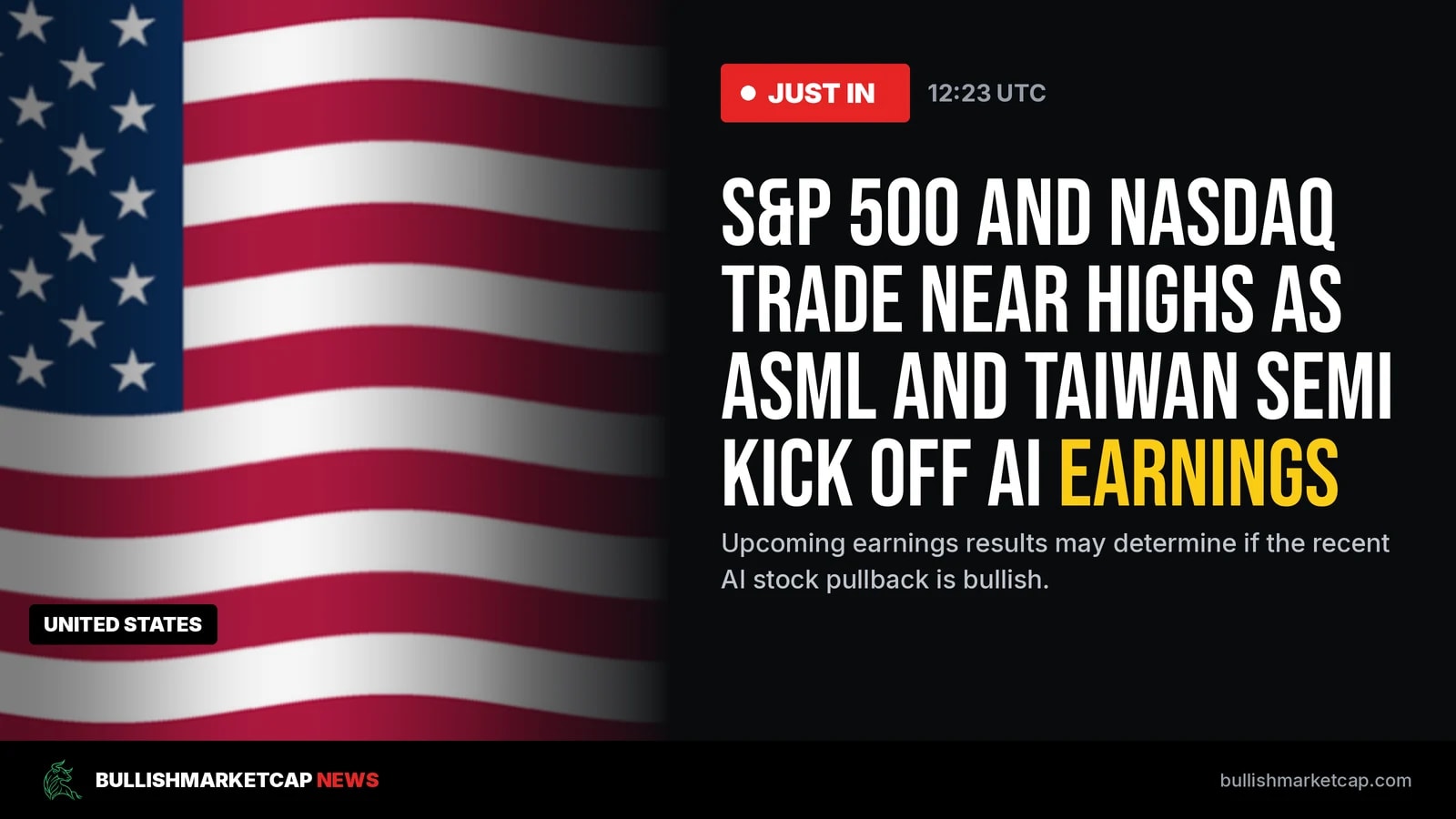 S&P 500 and Nasdaq Near Highs Ahead of AI Earnings
