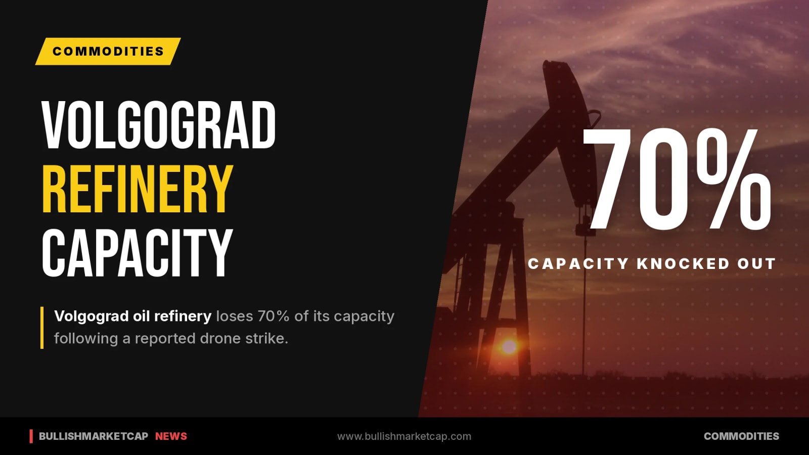 Drones Knock Out 70% of Volgograd Oil Refinery Capacity