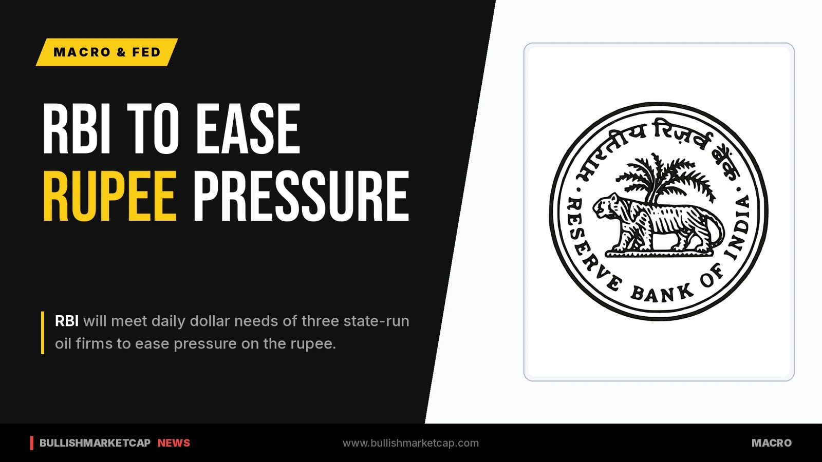 RBI to Meet Daily Dollar Needs of State-Run Oil Firms