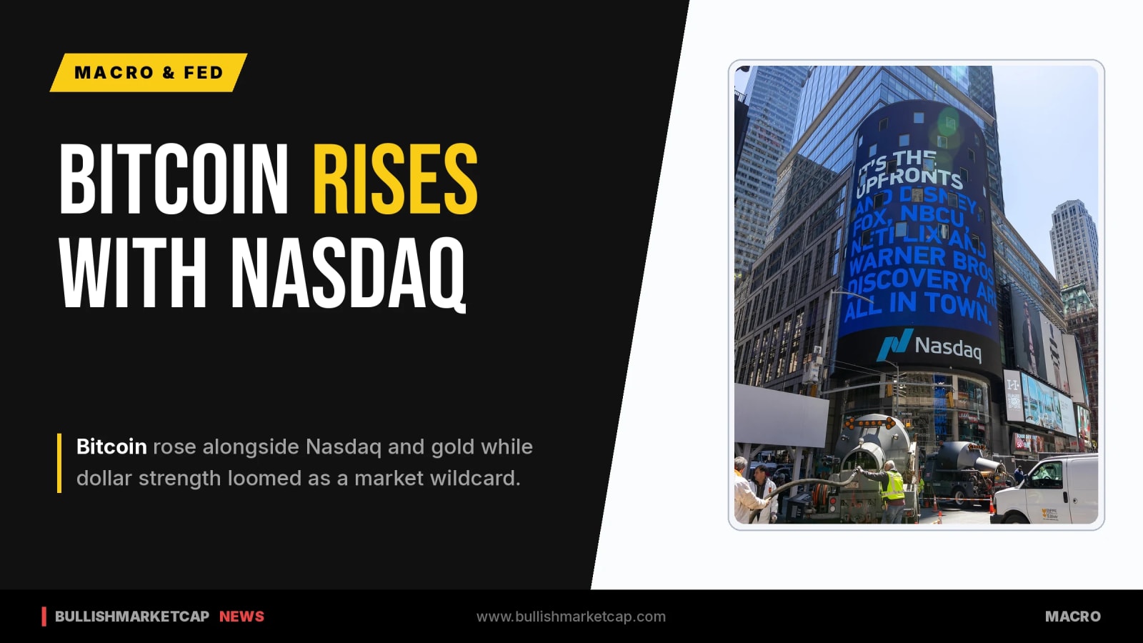 Bitcoin Rises Alongside Nasdaq And Gold Amid Dollar Focus
