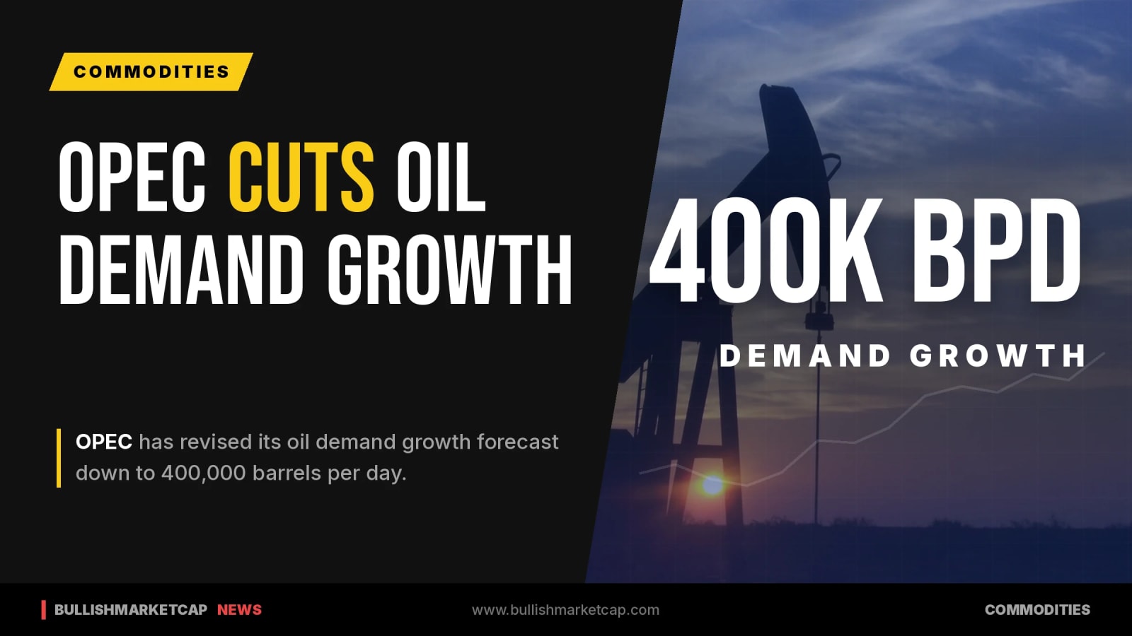 OPEC Lowers Oil Demand Growth Forecast to 400,000 Bpd