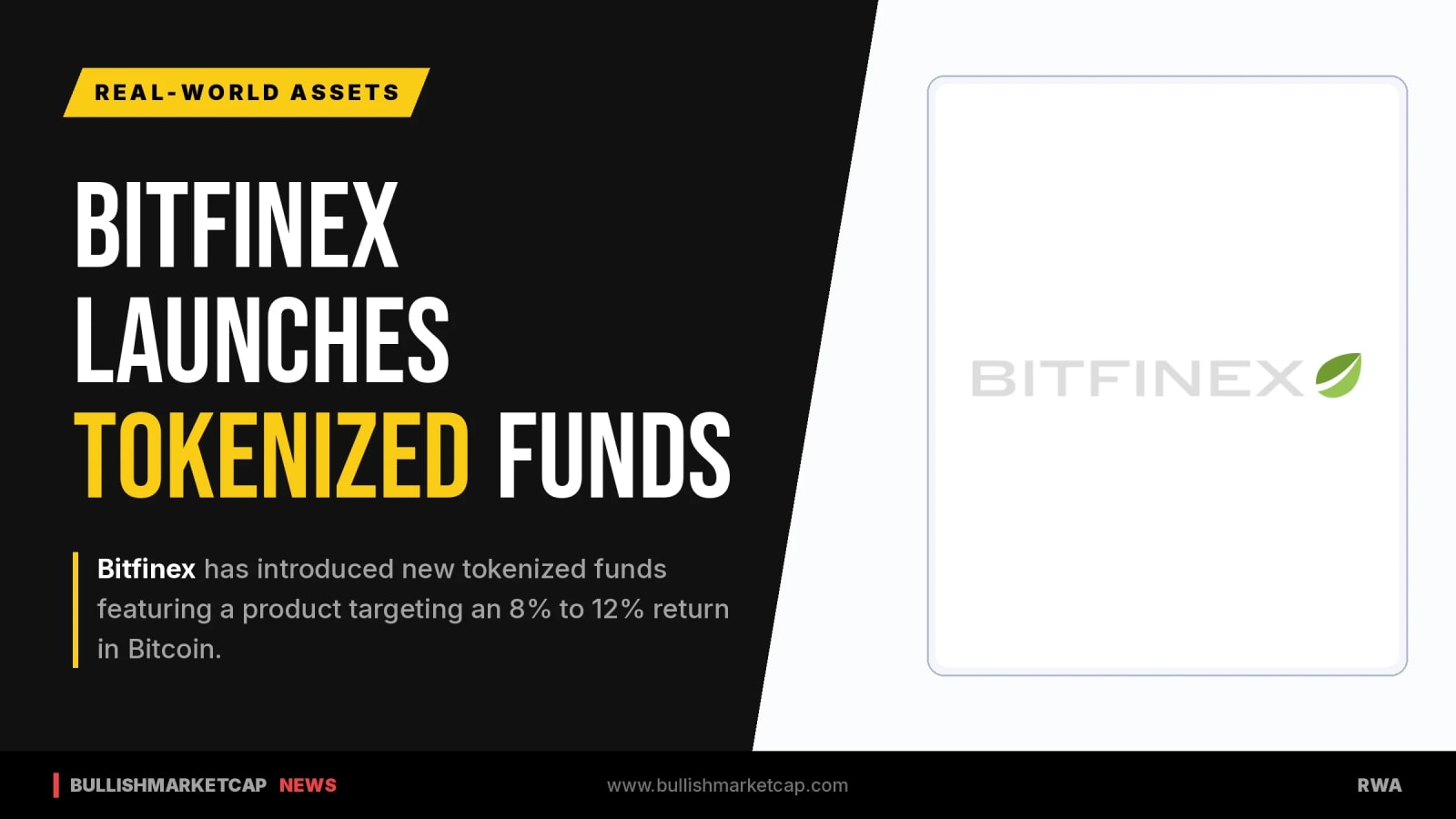 Bitfinex Launches Tokenized Funds Featuring Bitcoin Target