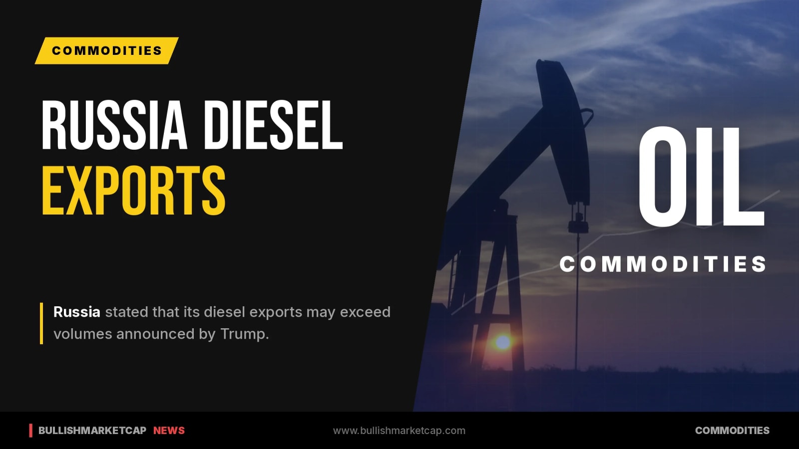 Russia Says Diesel Exports May Exceed Volumes Announced by Trump