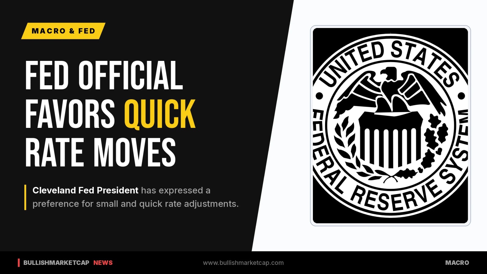 Cleveland Fed President Favors Quick Rate Moves