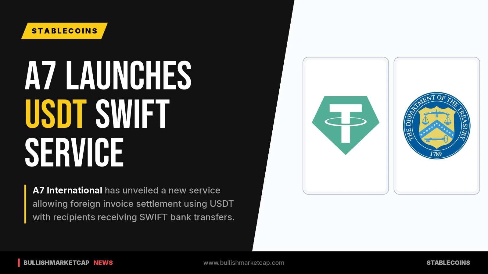 Sanctioned A7 Network Unveils USDT SWIFT Settlement Service