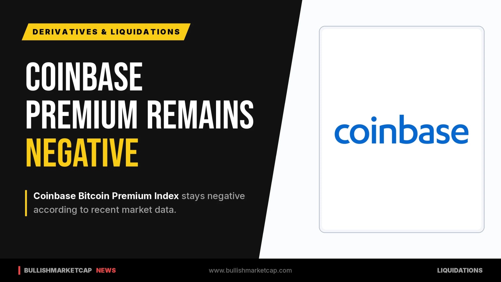 Coinbase Bitcoin Premium Index Remains Negative