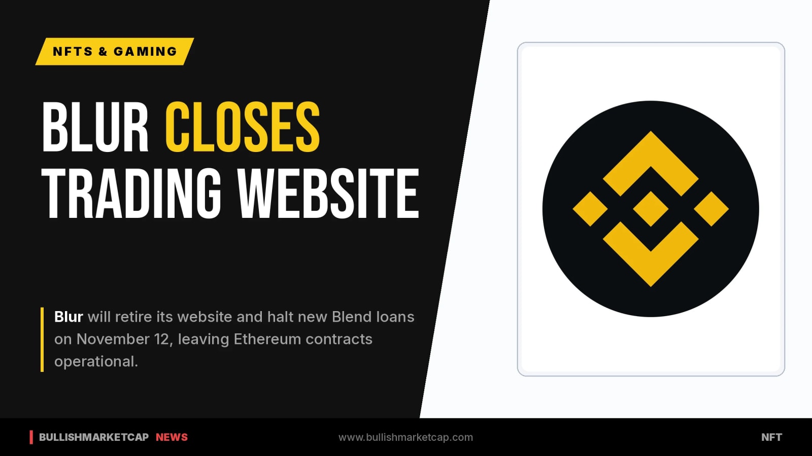 Blur Retires Trading Website and Halts Blend Loans