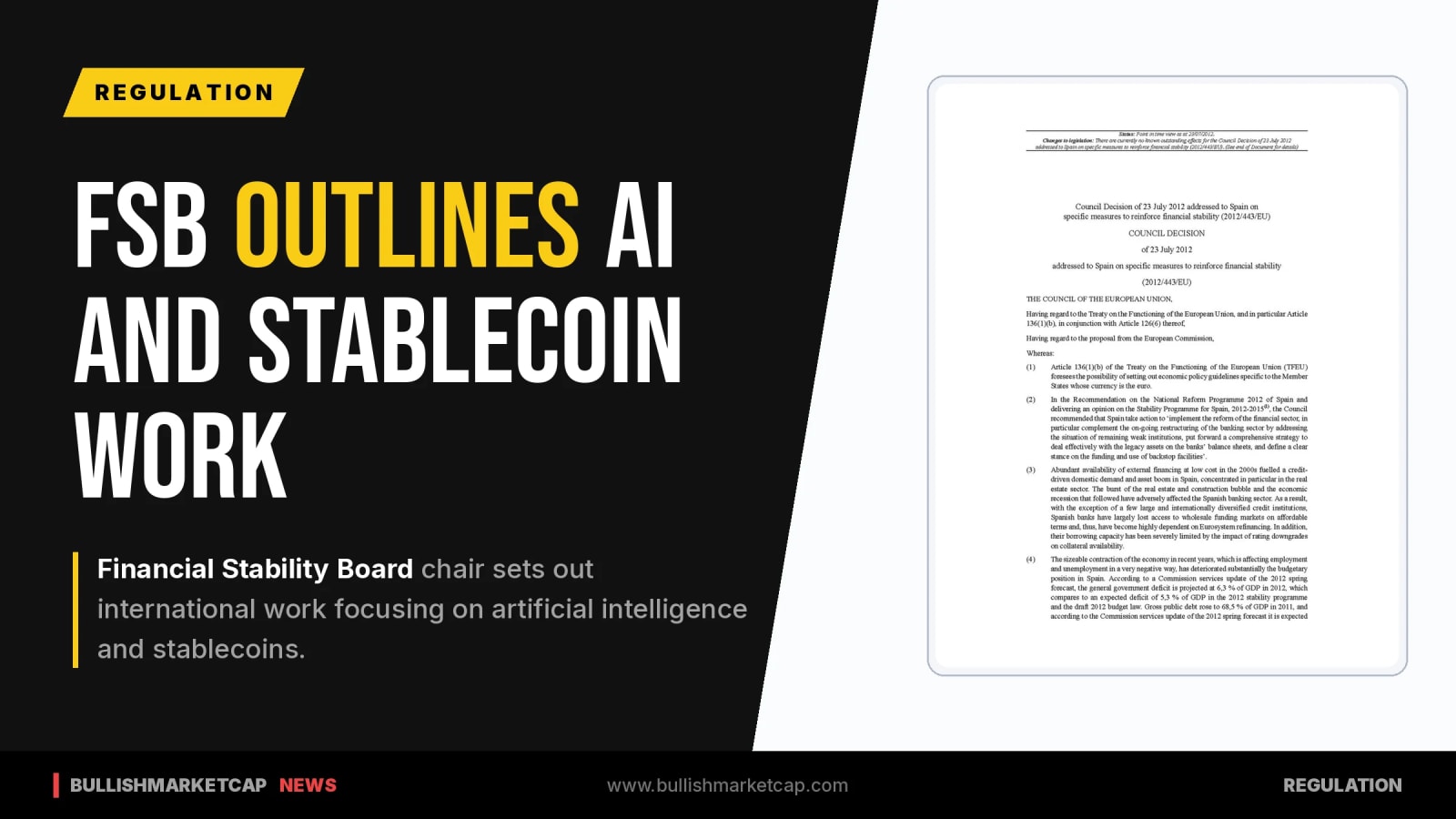 FSB Chair Outlines Regulatory Work on AI and Stablecoins