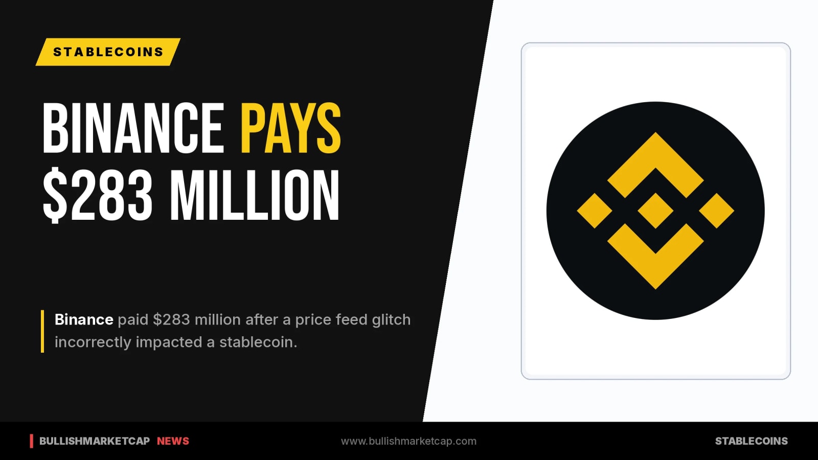 Binance Pays $283 Million After Price Feed Glitch