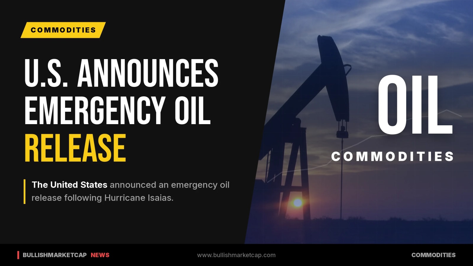 U.S. Announces Emergency Oil Release After Hurricane Isaias