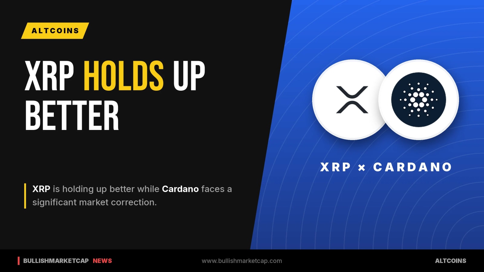 XRP Holds Firm While Cardano Faces Major Market Correction