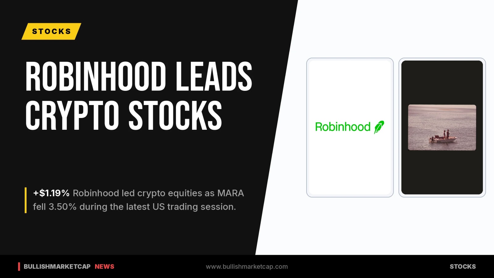 Robinhood Leads Crypto Equities as MARA Slips