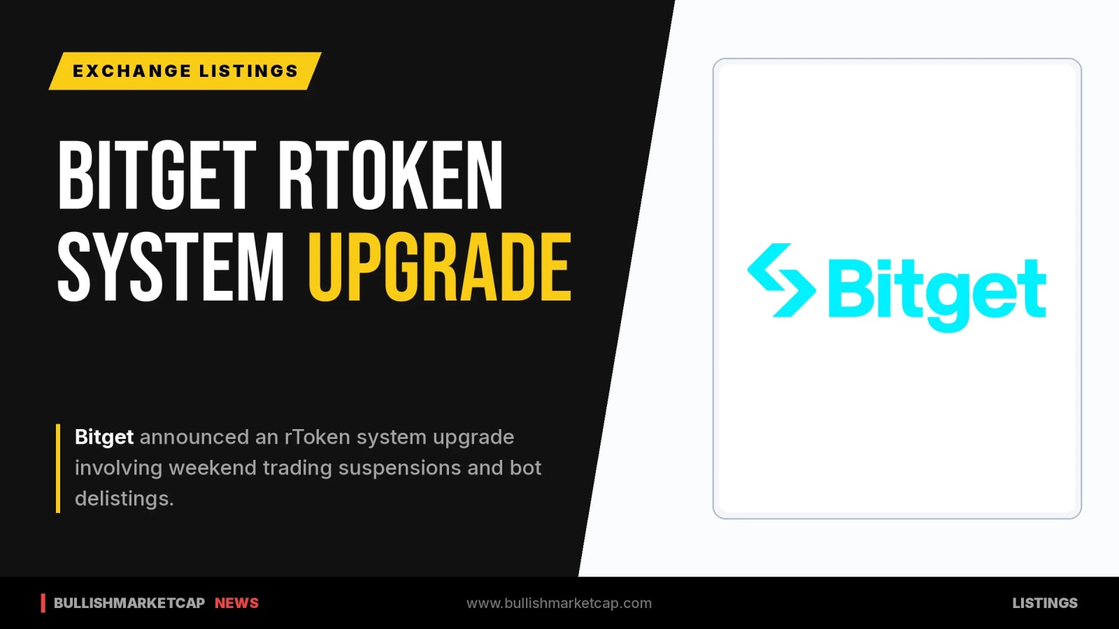 Bitget Announces rToken System Upgrade and Maintenance