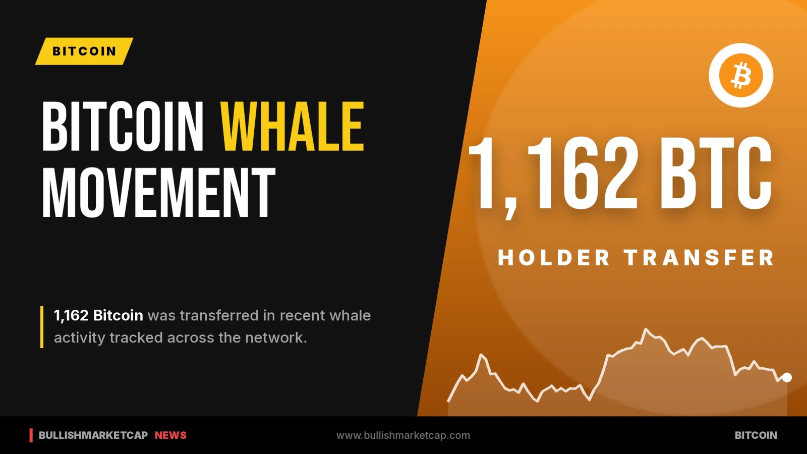 Bitcoin Sees Significant Whale Activity as 1,162 BTC Moves