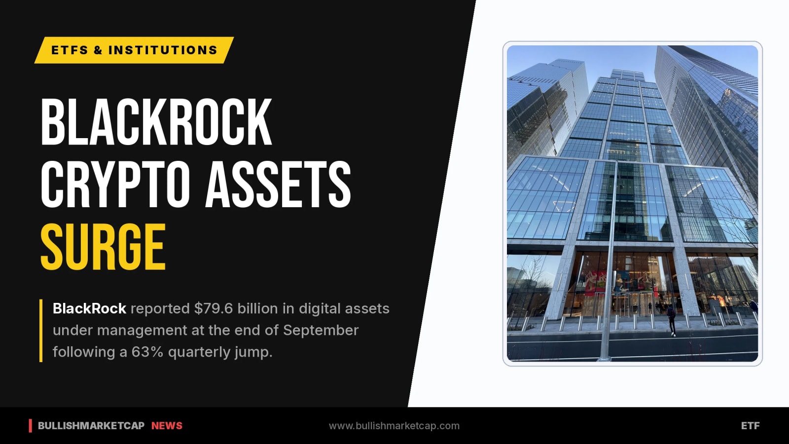 BlackRock Crypto ETF Assets Jump 63% in Third Quarter