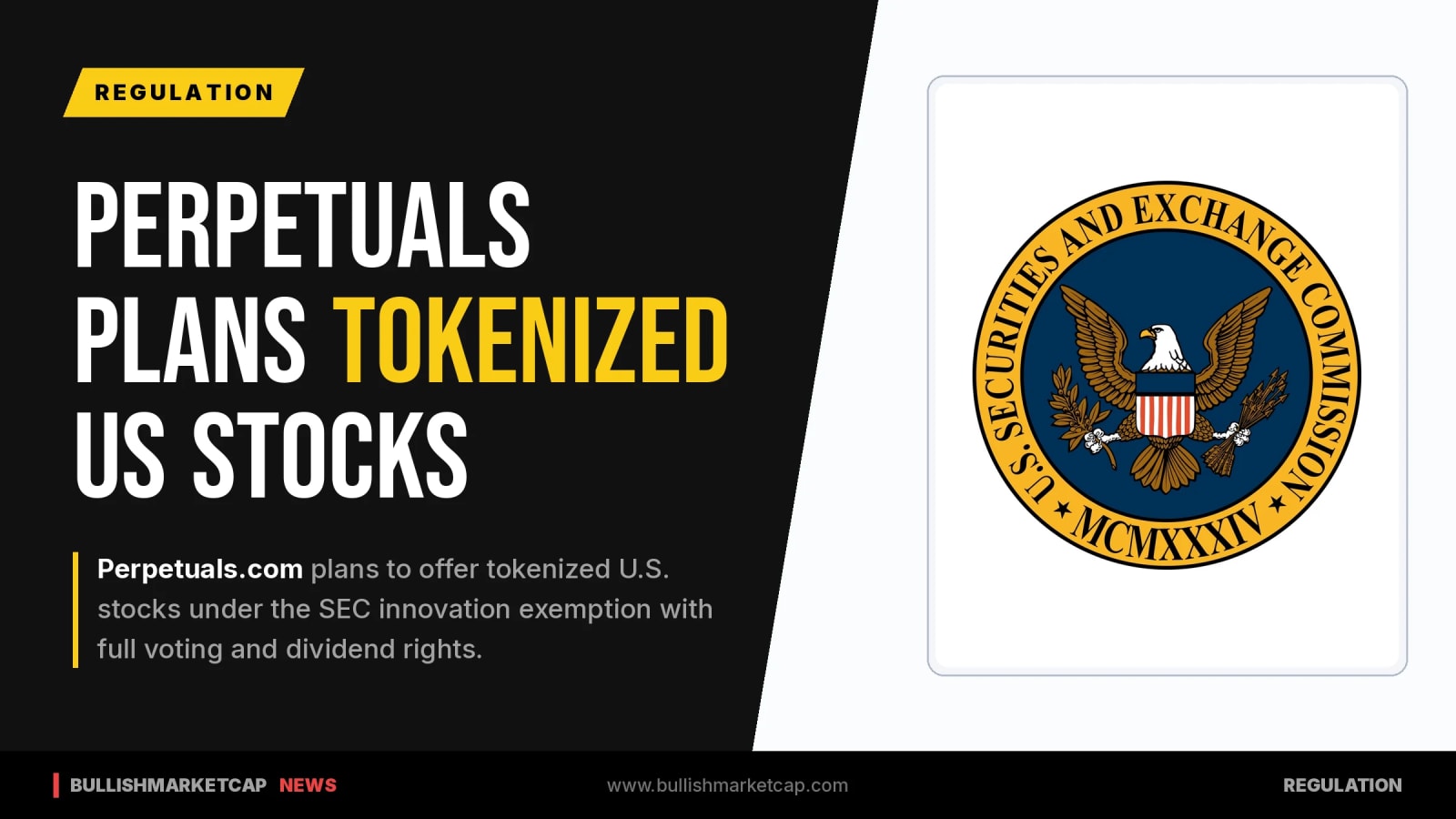 Perpetuals Plans Tokenized US Stocks Under SEC Exemption