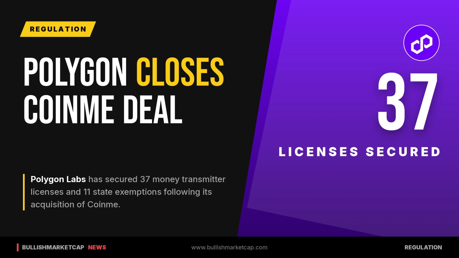 Polygon Gains US Payments Licenses After Coinme Deal
