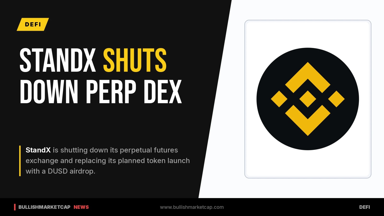 StandX Shutting Down Perp DEX and Cancels Token Launch