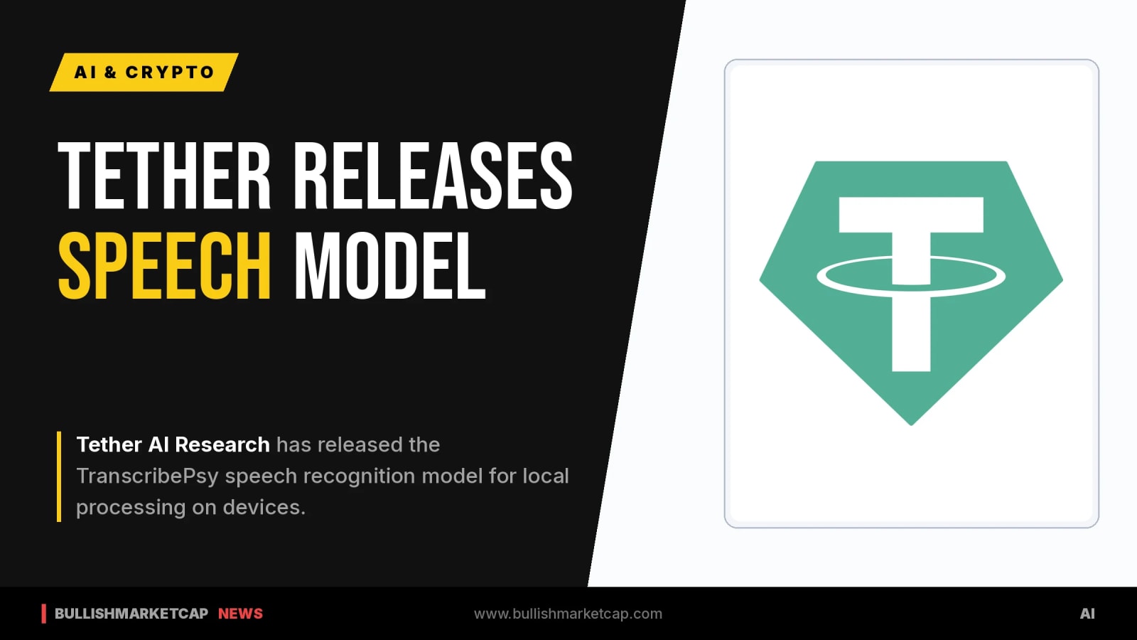 Tether Releases 254 Million Parameter Offline Speech Model