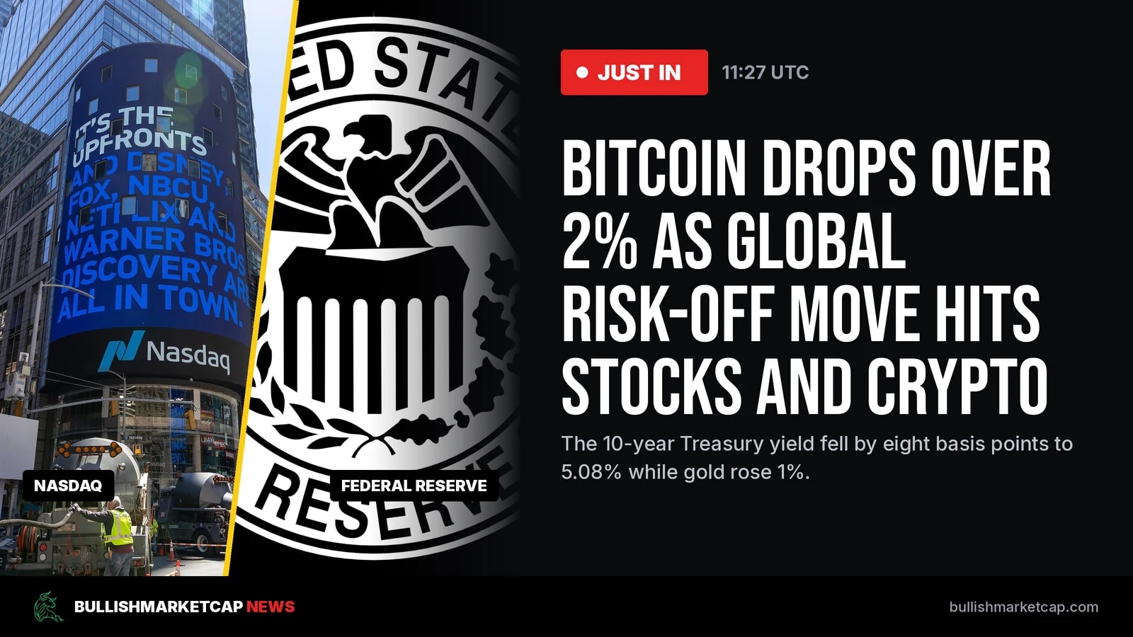 Bitcoin And Global Stocks Fall Amid Broad Risk-Off Move