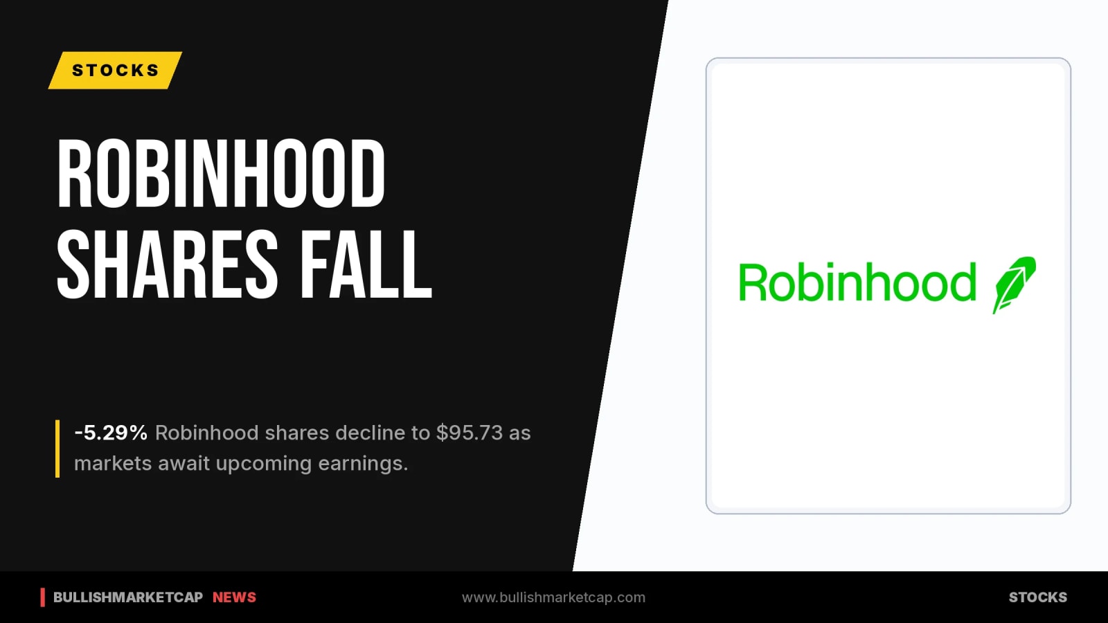 Robinhood Shares Drop 5.29% Ahead of Late October Earnings