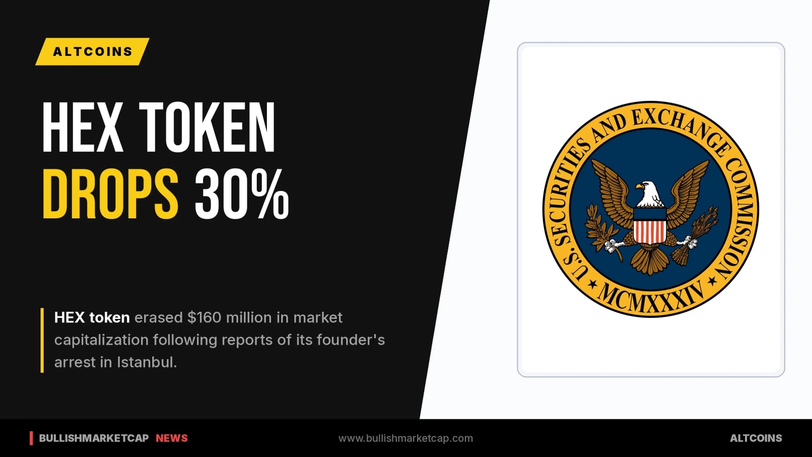 HEX Token Drops 30% After Founder Arrest in Istanbul