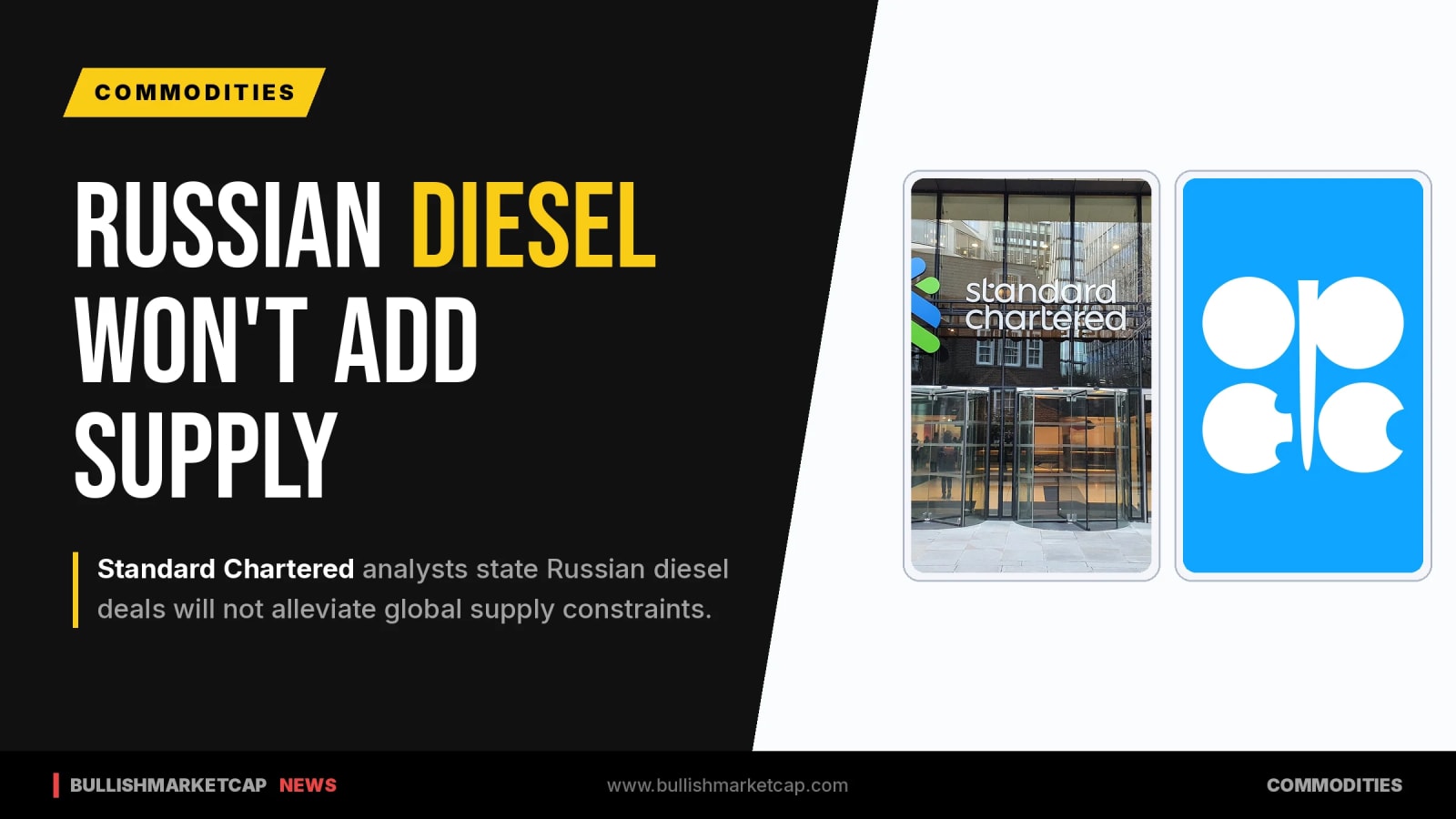 Standard Chartered: Russian Diesel Will Not Add New Supply