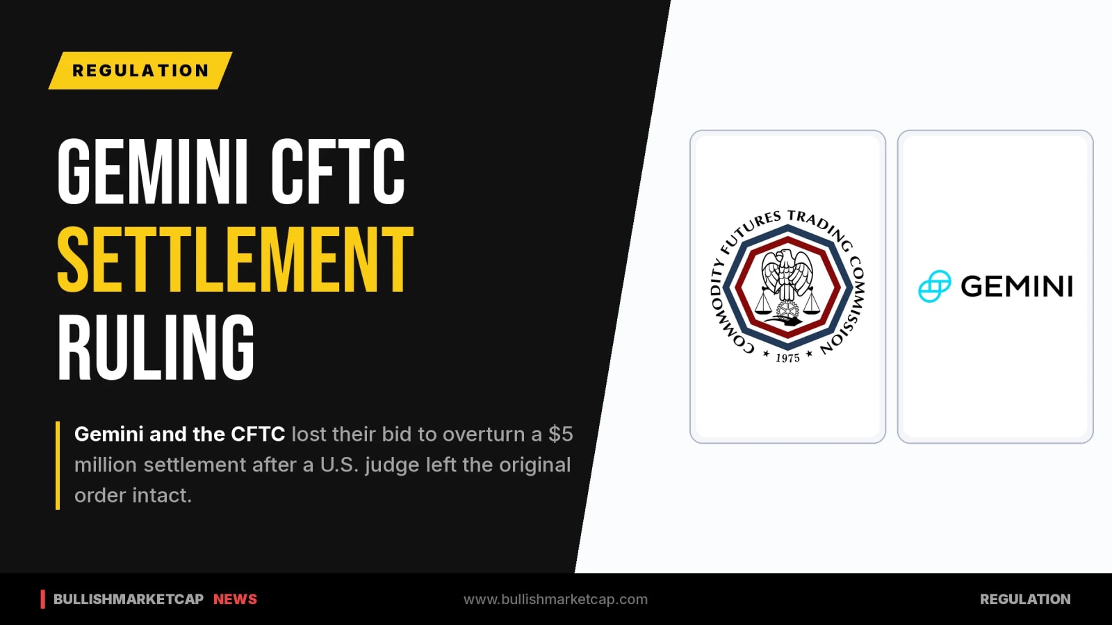 Gemini And CFTC Lose Bid To Overturn $5 Million Penalty