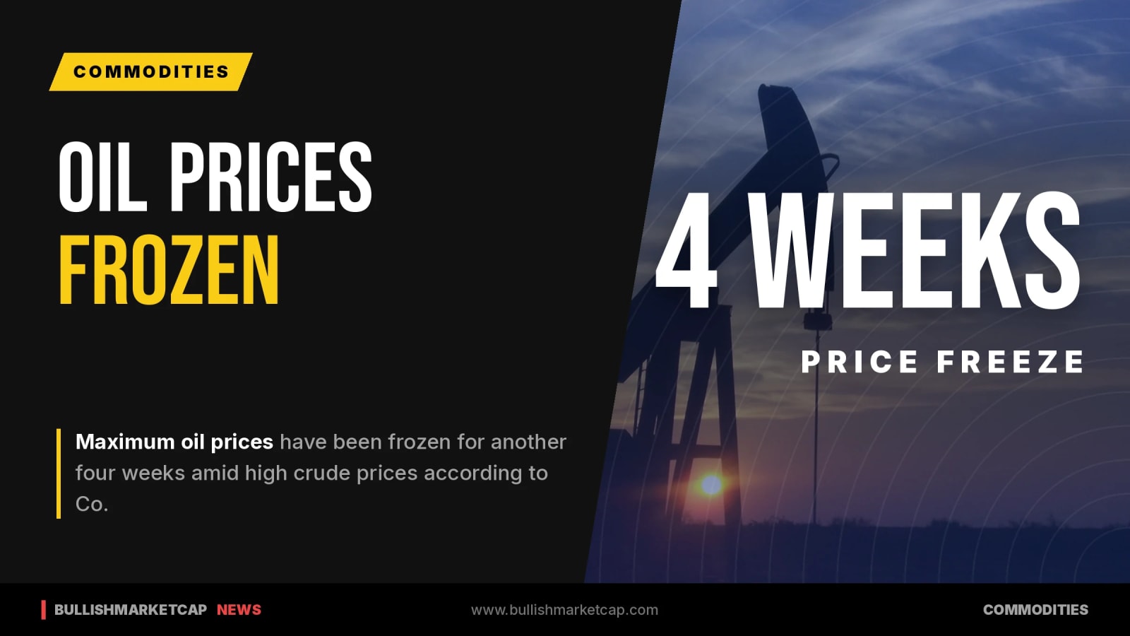 Government Freezes Maximum Oil Prices Amid High Crude Costs