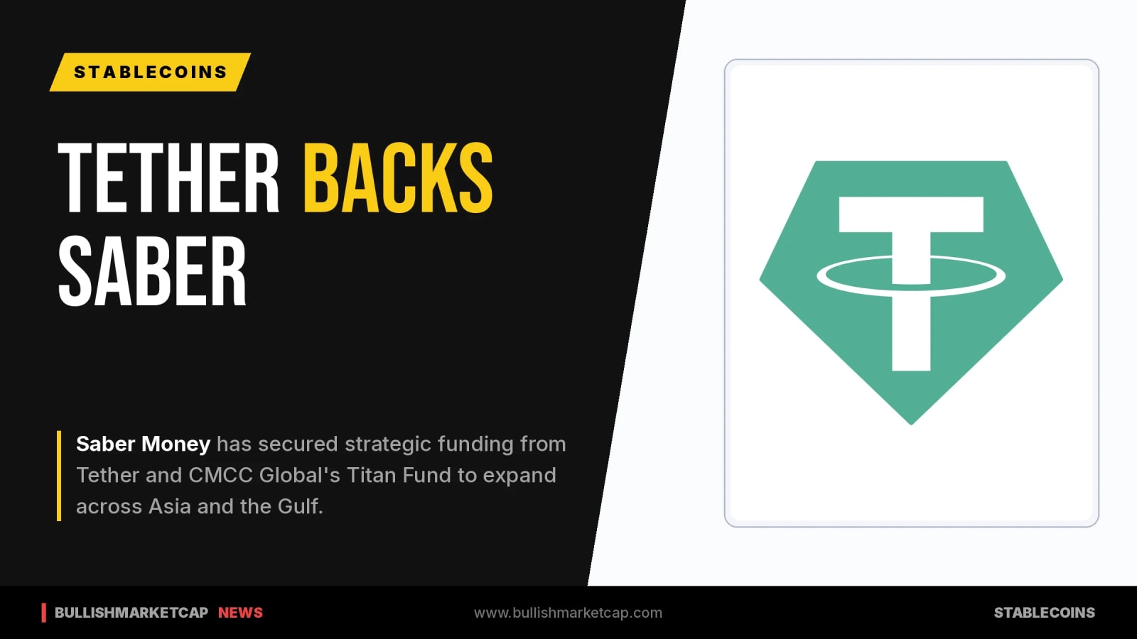Tether Backs Saber Money For Cross-Border Expansion