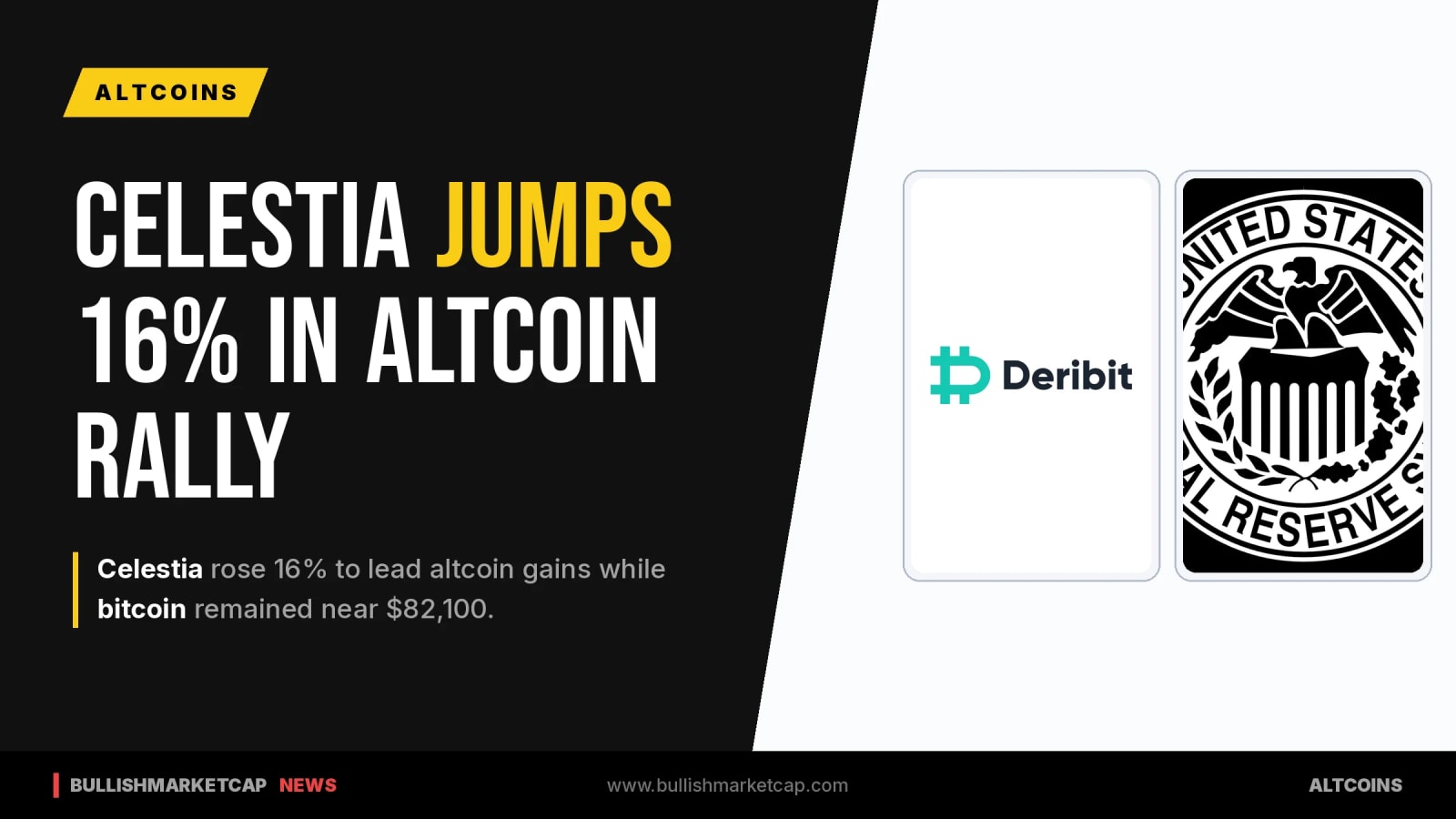 Celestia Jumps 16% as Altcoins Outpace Bitcoin