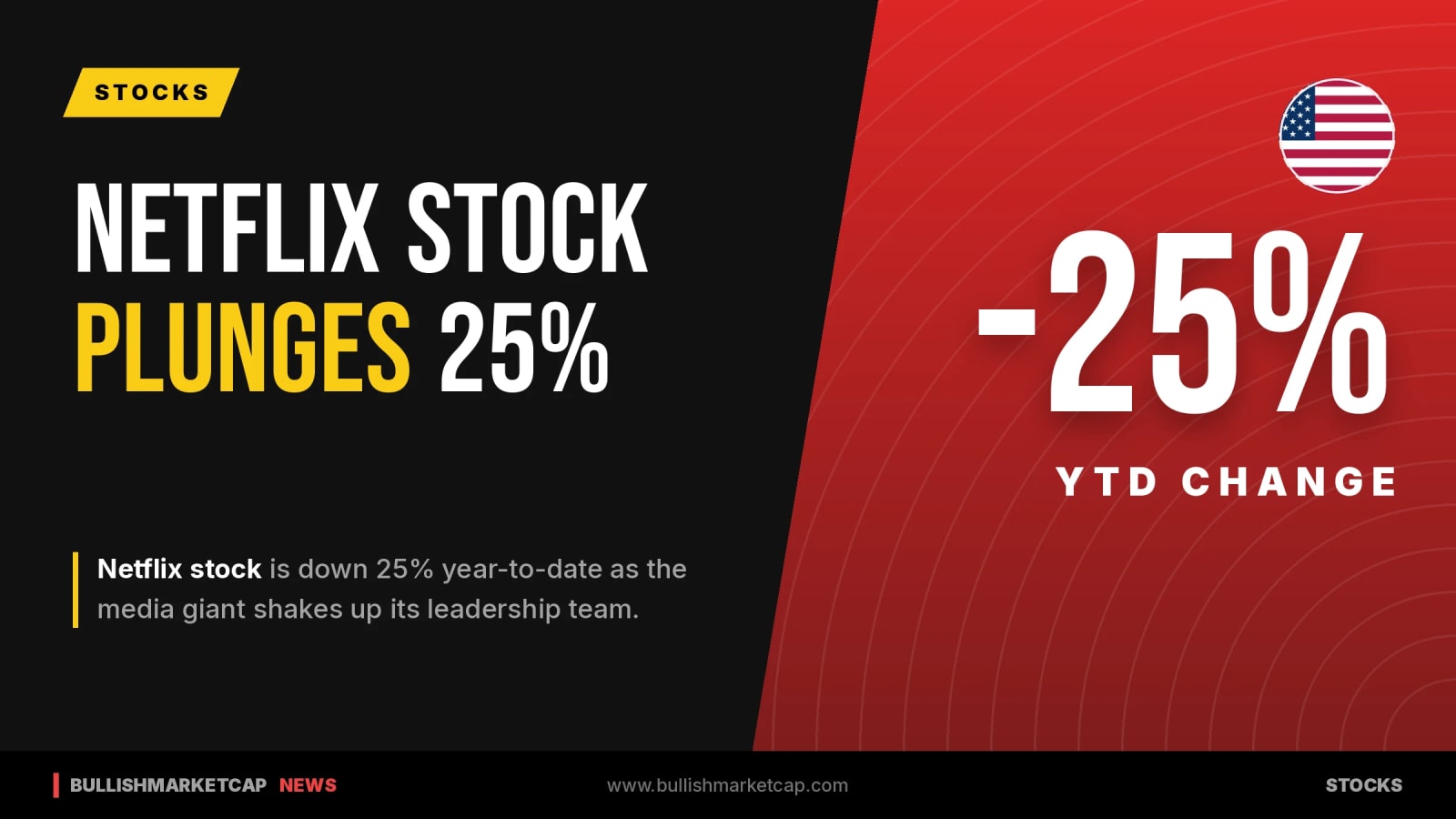 Netflix Stock Plunges 25% Amid Leadership Shakeup
