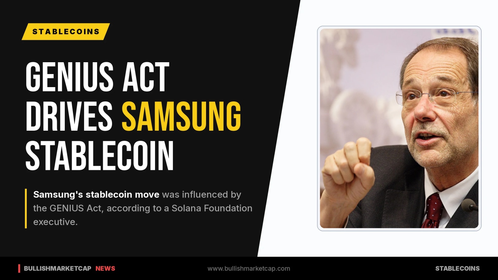 GENIUS Act Influenced Samsung Stablecoin Move, Solana Executive Says