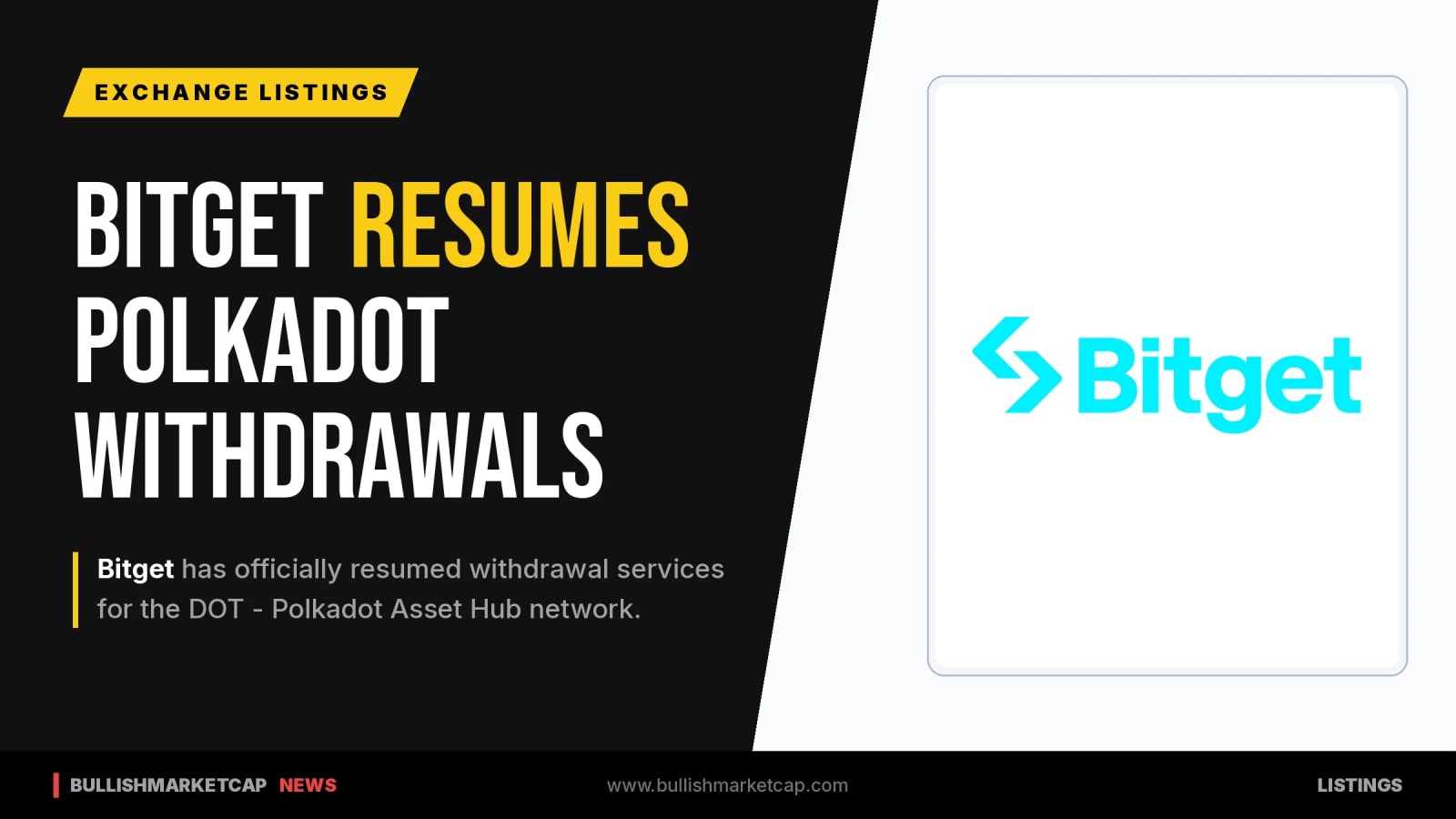 Bitget Resumes Polkadot Asset Hub Withdrawals