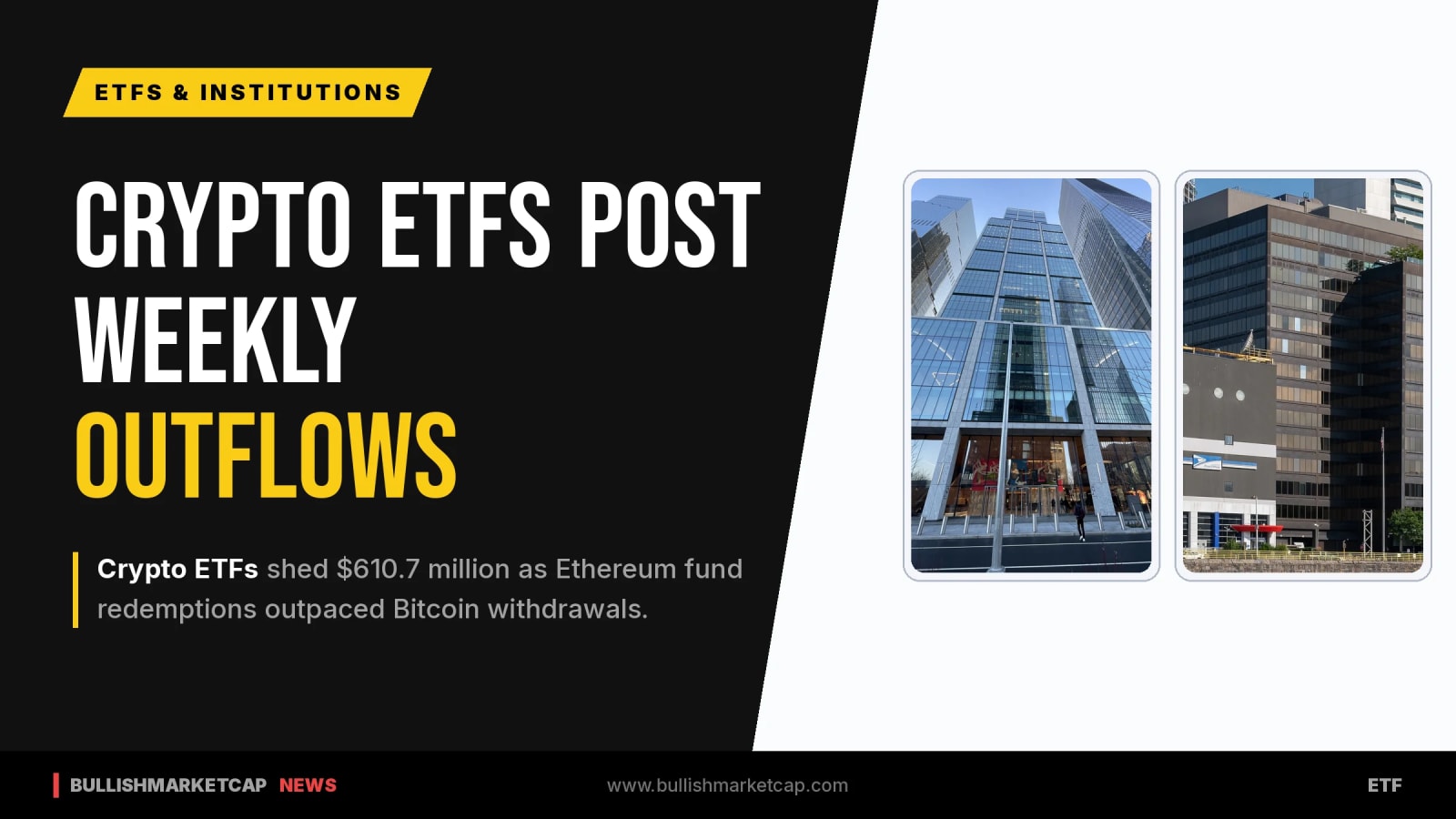 Crypto ETFs Shed $610.7M as Ethereum Outflows Top Bitcoin