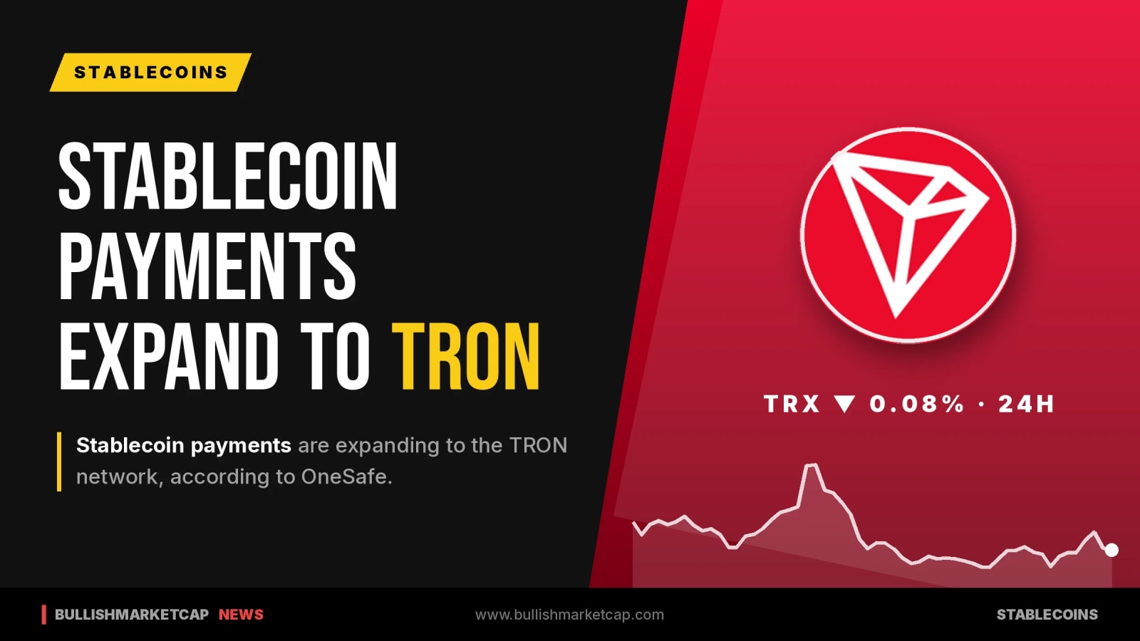 Stablecoin Payments Expand to TRON Network