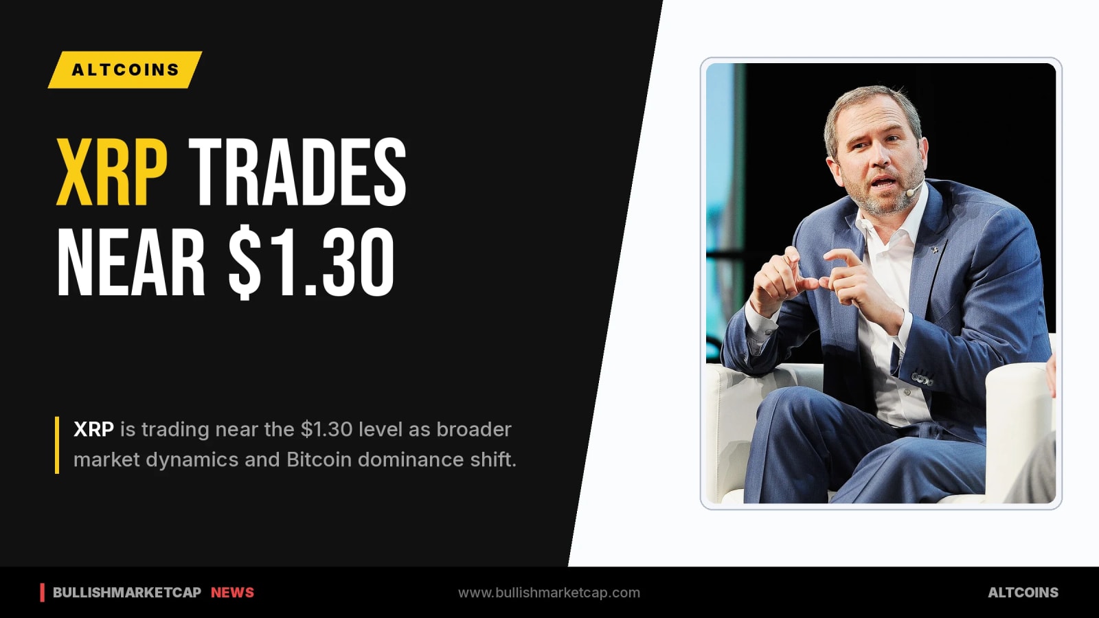 XRP Trades Near $1.30 Amid Market Dominance Shifts