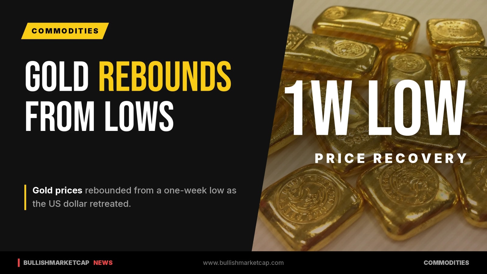 Gold Rebounds From One-Week Low As US Dollar Retreats