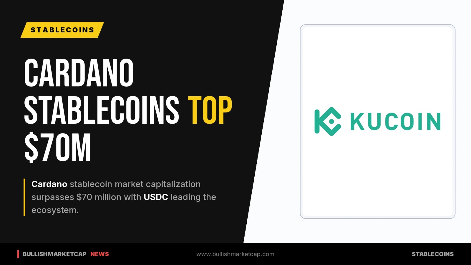 Cardano Stablecoin Market Tops $70M Led By USDC