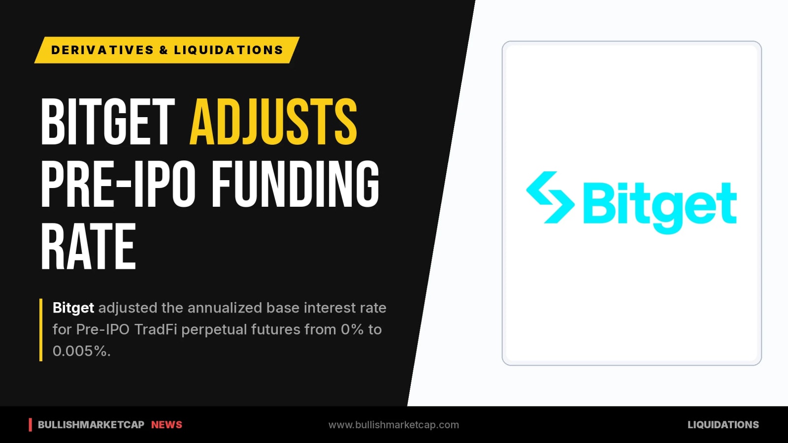 Bitget Adjusts Funding Rate Base Interest for Pre-IPO Products