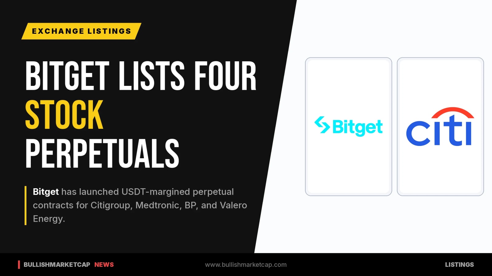 Bitget Lists Four New Stock Perpetual Contracts