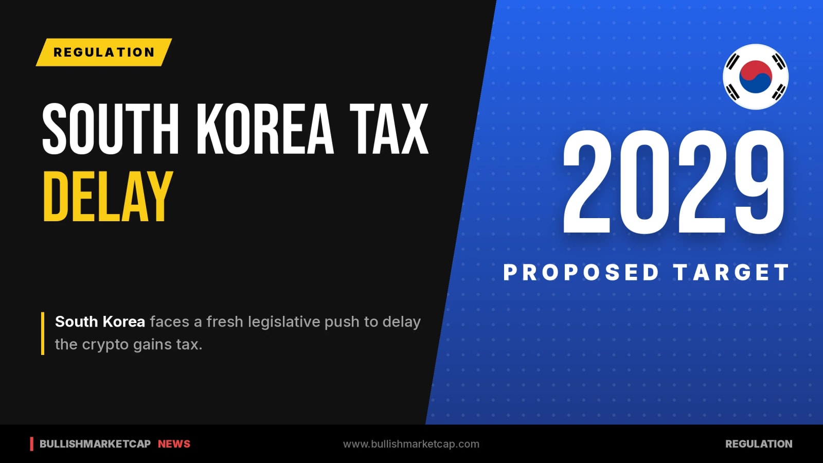 South Korea Considers Delaying Crypto Tax Until 2029
