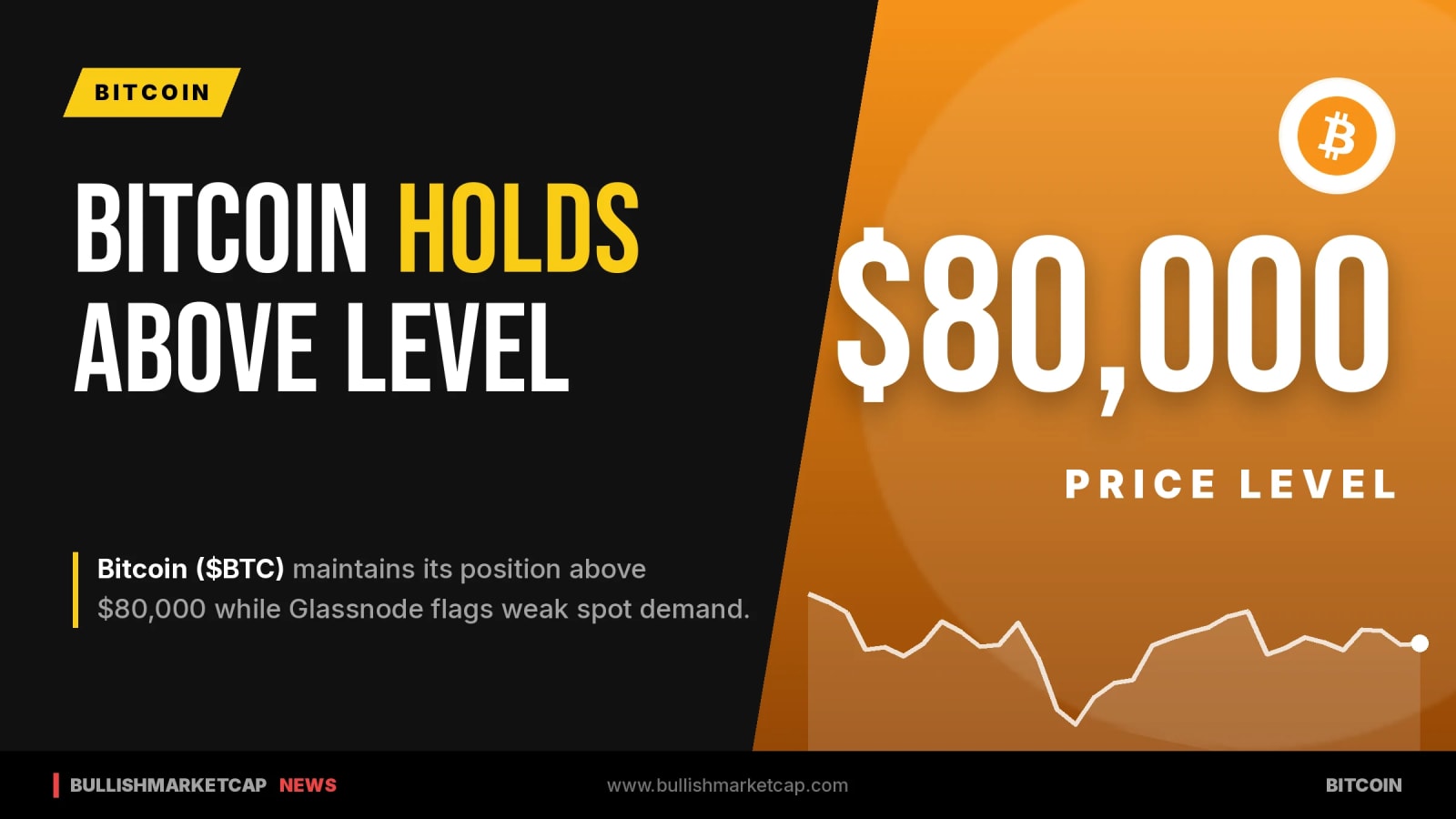 Bitcoin Holds Above $80,000 as Glassnode Flags Weak Demand