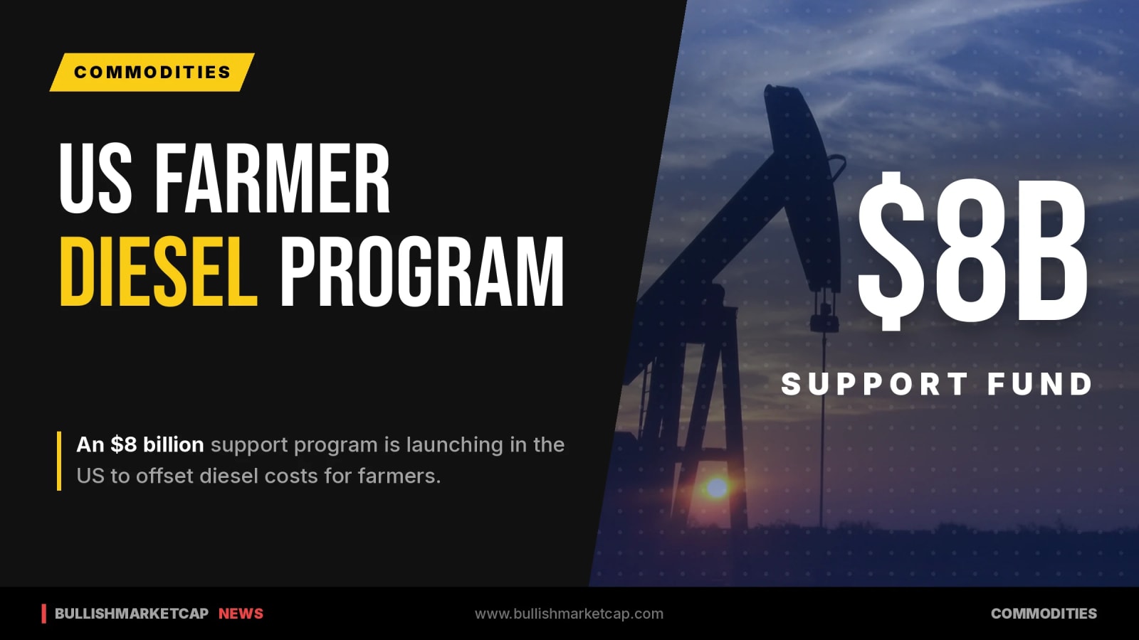 US To Launch $8 Billion Farmer Diesel Support Program