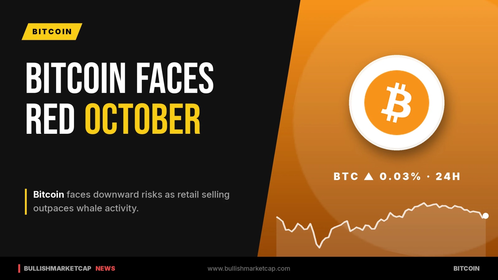 Bitcoin Risks Red October As Retail Outflows Outpace Whales
