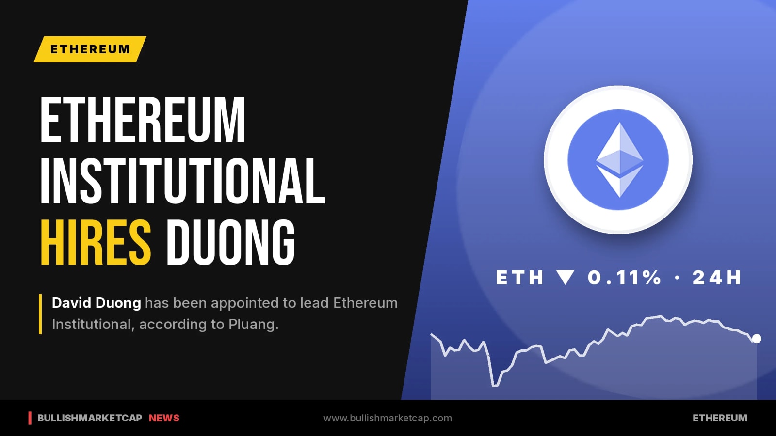 Ethereum Institutional Appoints David Duong to Leadership Role