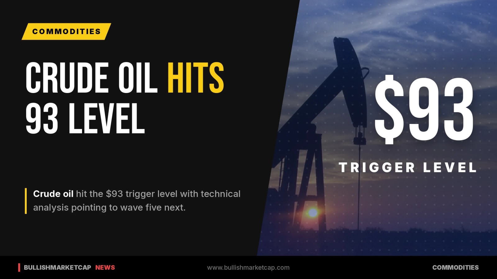 Crude Oil Hits $93 Trigger With Wave Five Ahead