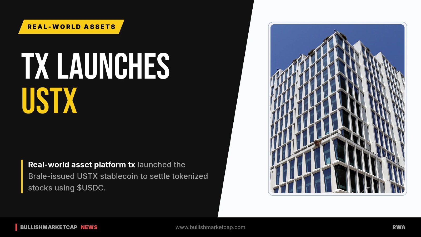 Real-World Asset Platform Tx Launches USTX Stablecoin