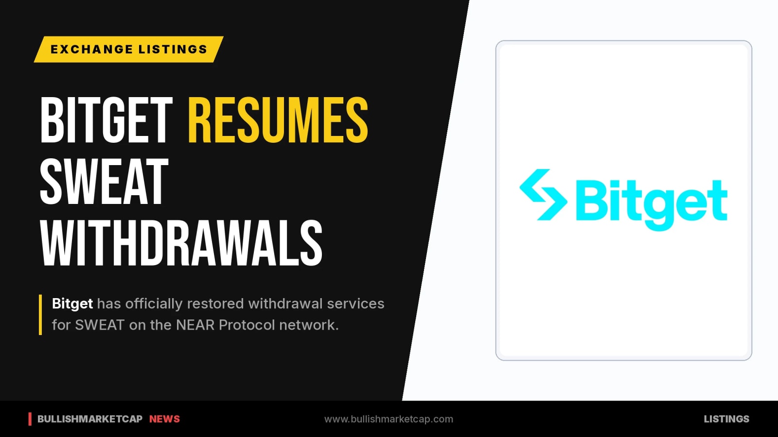Bitget Resumes SWEAT Withdrawals on NEAR Protocol