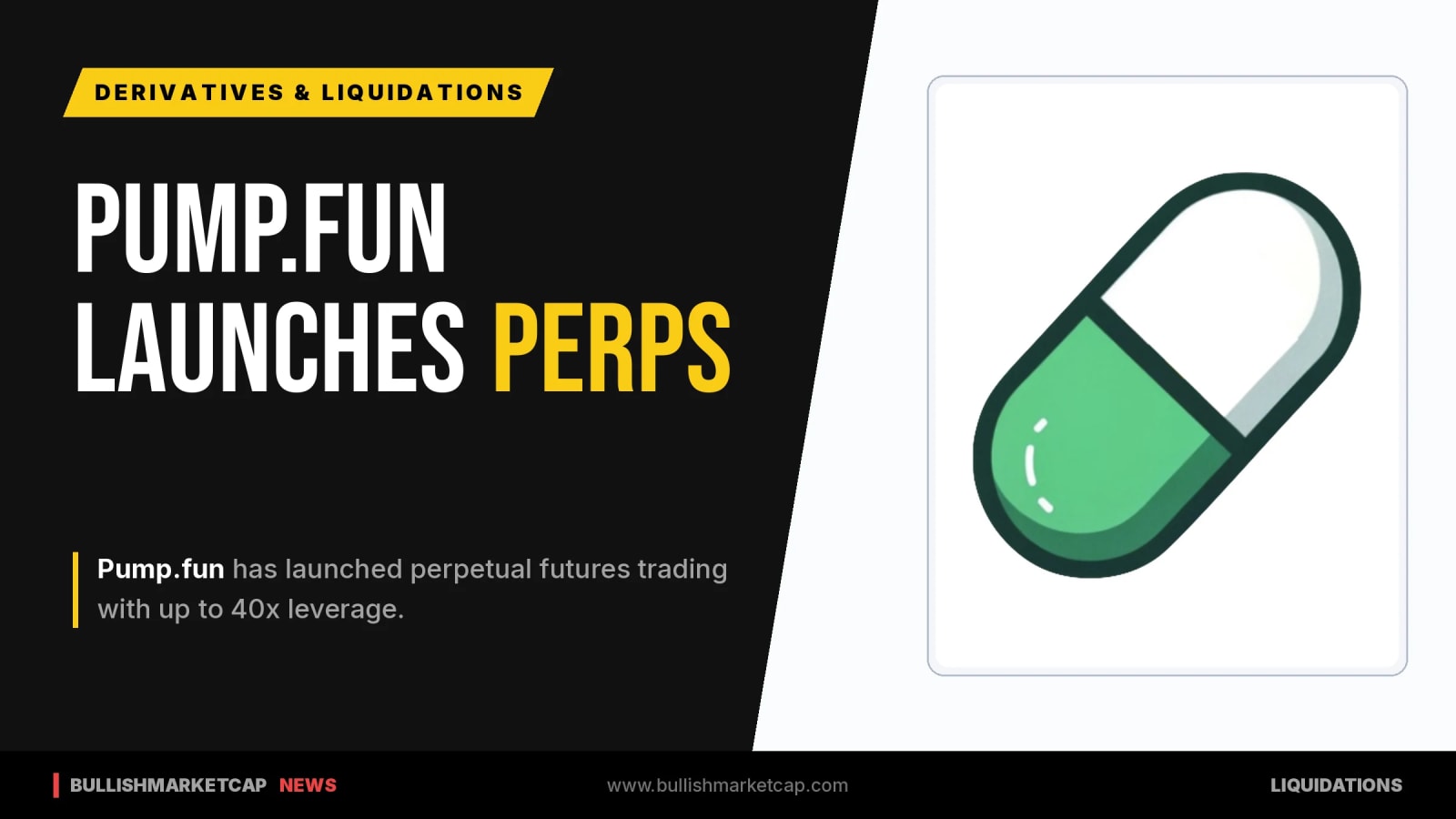Pump.fun Launches Perpetual Futures With 40x Leverage